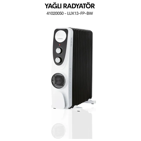 Luxell LUX13-FP-BW 13 Dilim Siyah Beyaz 2900 W Yağlı Radyatör - Görsel 6