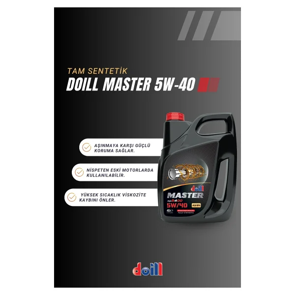 Doill Master 5W-40 A3/B4 4 lt Motor Yağı - Görsel 2