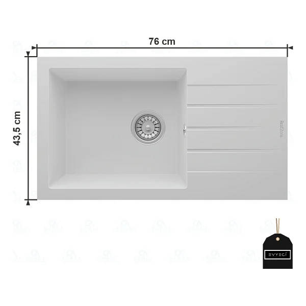 İsvea Infinity 42 cm Mat Beyaz Tezgah Üstü Lavabo - Görsel 4
