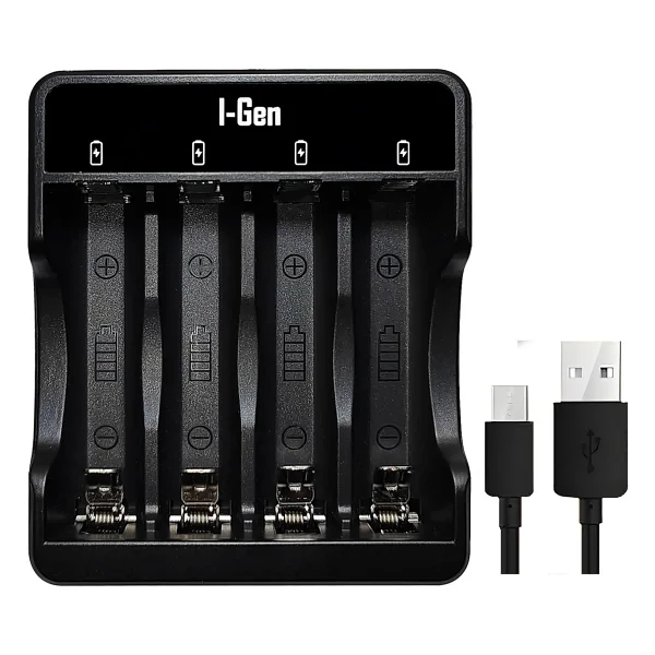 Store G411 4'lü Pil Şarj Aleti + 4 Adet Aaa Pro 1100 Mah Şarjlı Ince Kalem Pilli Set - 1 Adet - Altın - Görsel 5