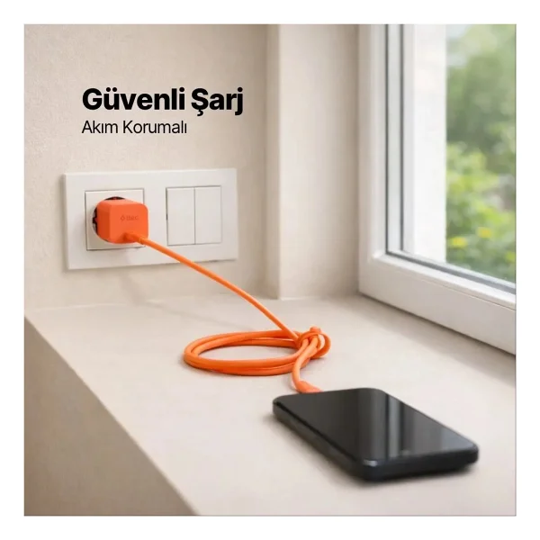 Ttec SmartCharger 2SCG20CNT 20 W Turuncu Type-C Kablolu Hızlı Şarj Aleti - Görsel 3