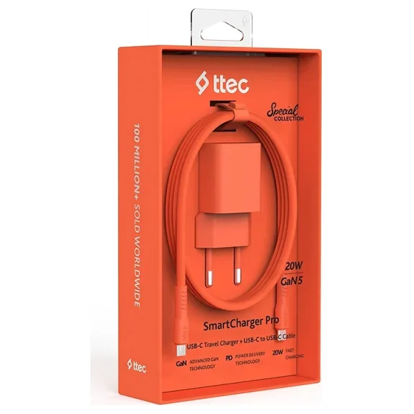 Ttec SmartCharger 2SCG20CNT 20 W Turuncu Type-C Kablolu Hızlı Şarj Aleti - Görsel 7