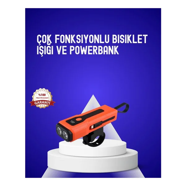 600 Lümen Şarjlı Bisiklet Farı COB Yan Çakar Acil Durum - Görsel 10
