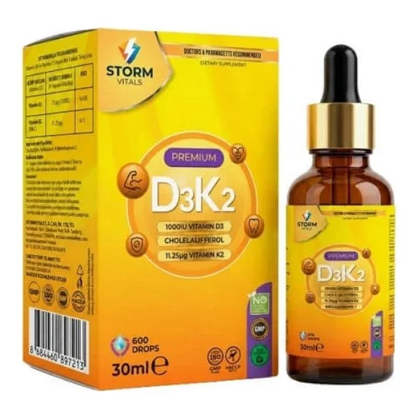 Storm Vitals Premium D3K2 30 ml Damla - Görsel 4