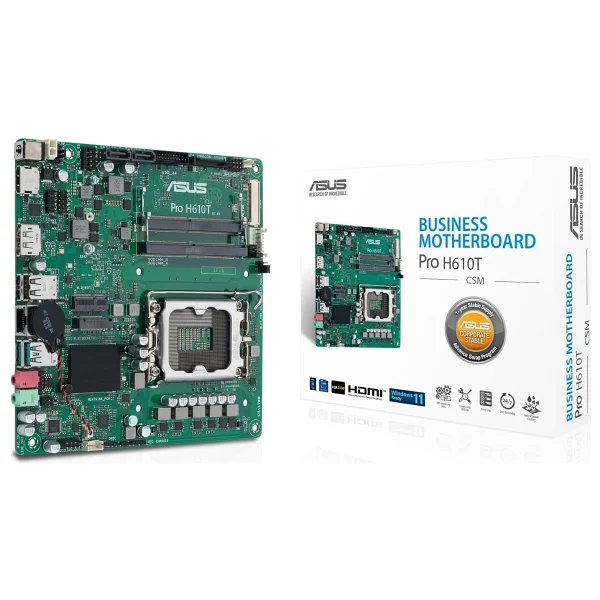 Asus Pro H610T-CSM Intel LGA1700 DDR5 Mini ITX Anakart - Görsel 3