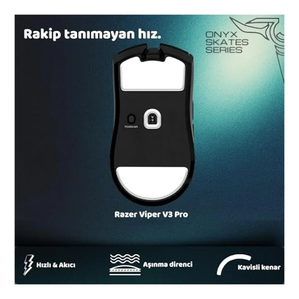 Klasse Onyx Mouse Skate (Razer Viper V3 HyperSpeed ile uyumlu Skatez) - Görsel 2