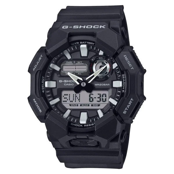 Casio G-Shock GA-010-1ADR Silikon Kordon Siyah-Gümüş Erkek Kol Saati - Görsel 6