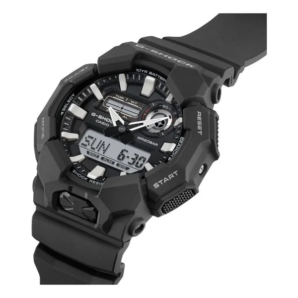 Casio G-Shock GA-010-1ADR Silikon Kordon Siyah-Gümüş Erkek Kol Saati - Görsel 2