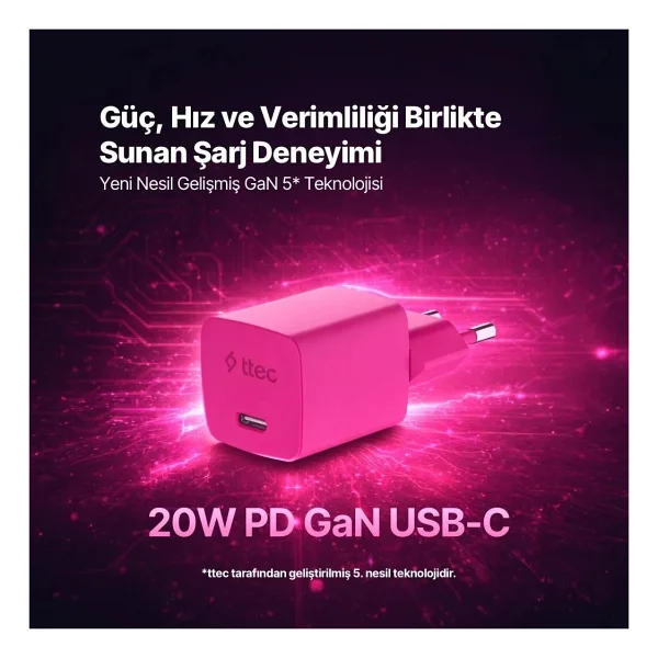 Ttec SmartCharger 2SCG20CN 20 W Type-C Kablolu Hızlı Şarj Aleti - Görsel 10