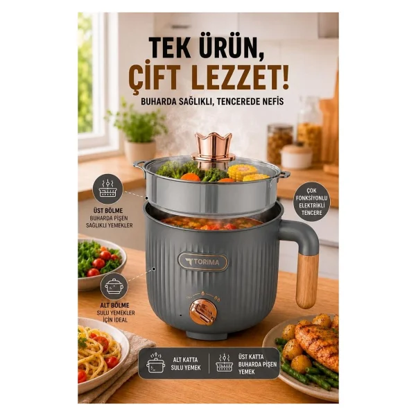 Torima ETC-01 Buharlı Pişirici - Görsel 2