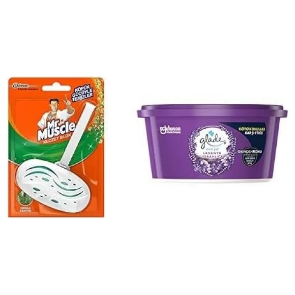 Mr Muscle Orman Esintisi 1 Adet Klozet Bloğu + Glade Mini Jel Lavanta Ferahlığı 70 g - Görsel 2