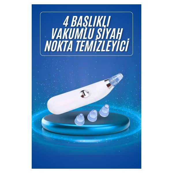 Siyah Nokta Temizleme Cihazı 4 Başlıklı Vakumlu Pilli Ölü Deri Arındırma ( Lisinya ) - Görsel 6