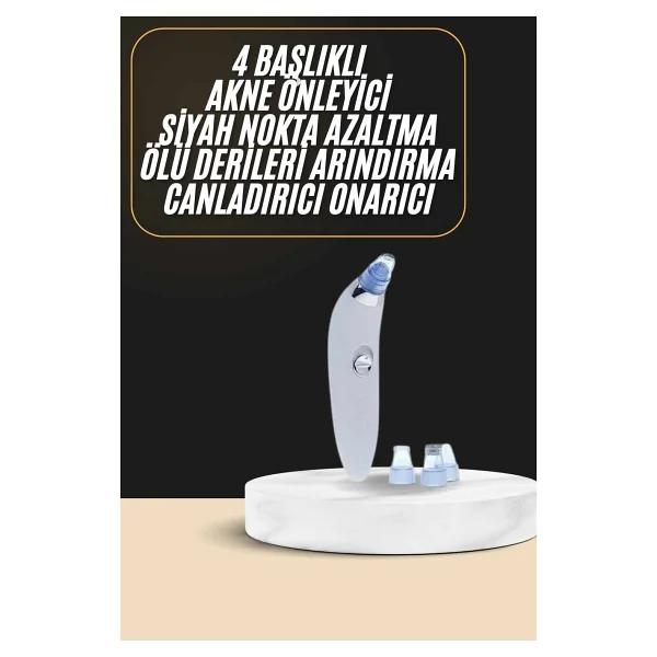 Siyah Nokta Temizleme Cihazı 4 Başlıklı Vakumlu Pilli Ölü Deri Arındırma ( Lisinya ) - Görsel 7