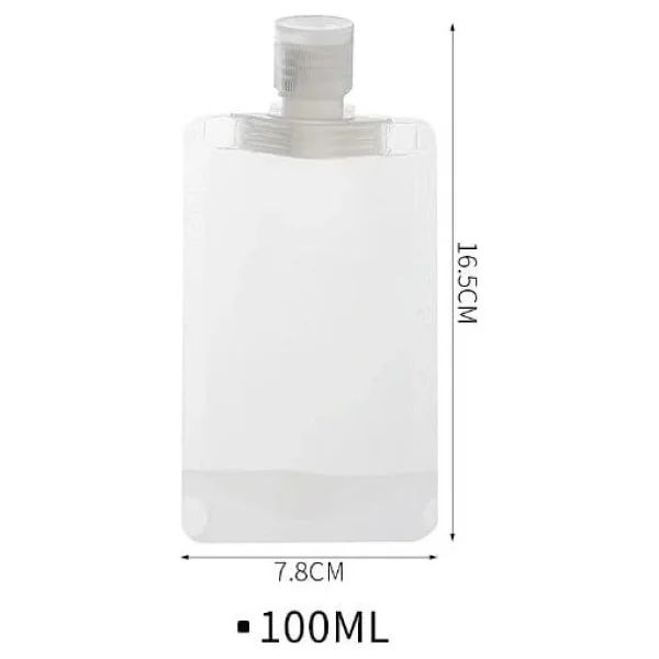 3 Adet 100ML Krem Şampuan Kabı Tekrar Kullanılabilir Set - Renkli - Görsel 4