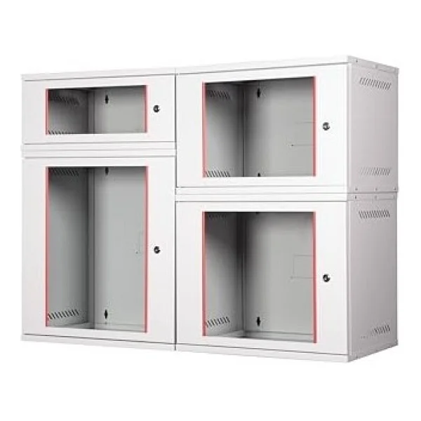 Lande 9U 19 Security Box Duvar Tipi Kabinet, Demonte, 542mm Genişlik, 400mm Derinlik, Açık Gri Renk - Görsel 2
