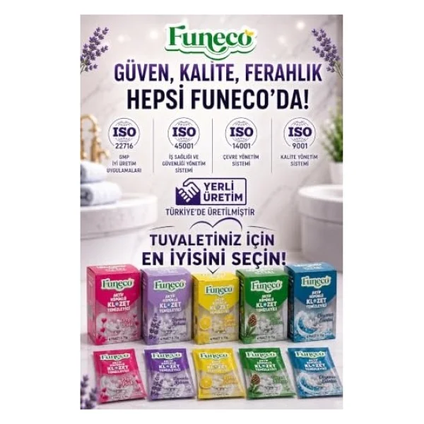 Tuvalet Klozet Wc Lavabo Temizleyici Aktif Köpüklü Doğa Dostu 4X75G (300G) Aylık Paket - Lavanta Ferahlığı - Görsel 4
