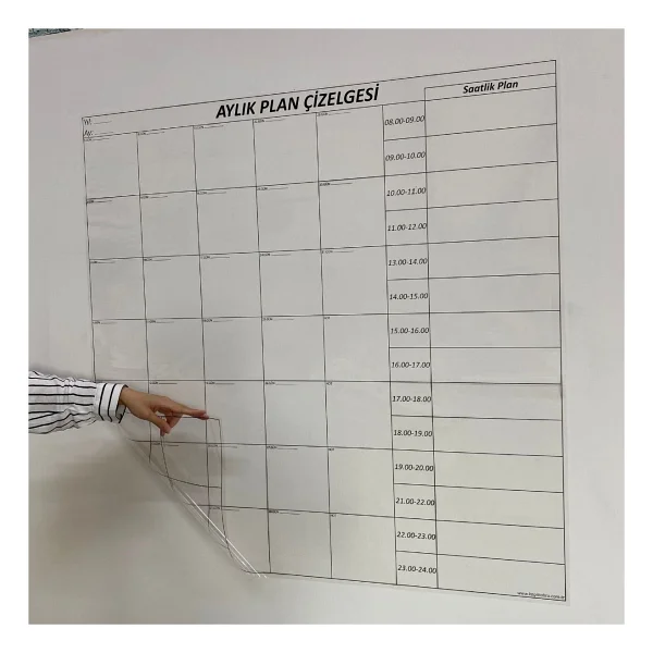 Aylık Planlayıcı Manyetik Duvar Stickerı Takvim Plan Çizelgesi - Görsel 4