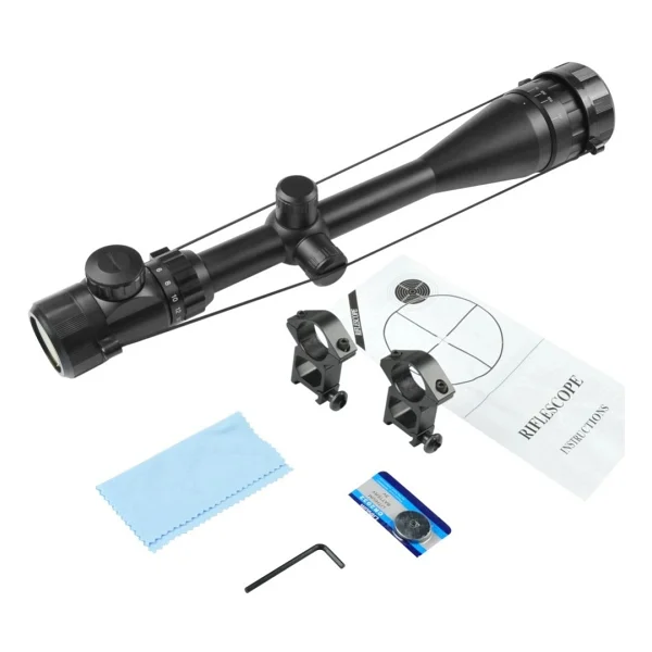 Yüksek Kaliteli 6-24x50 Aoeg Tüfek Dürbünü çift Işık Kırmızı,yeşil Kaynaklı Zoomlu (b) - Görsel 3