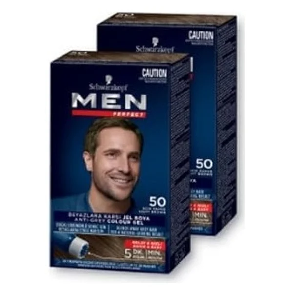 Men Perfect Schwarzkopf Men Perfect Saç Boyası 50- Açık Kahve -Kolay Ve Hızlı Beyaz Kapama - 2 Adet - Görsel 10