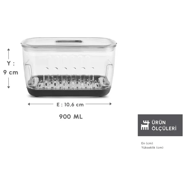 Karaca Citrina Small 900 ml Saklama Kabı - Görsel 4