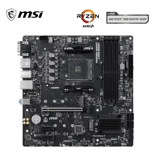 MSI Pro B550M-P AMD AM4 DDR4 Micro ATX Anakart - Görsel 2