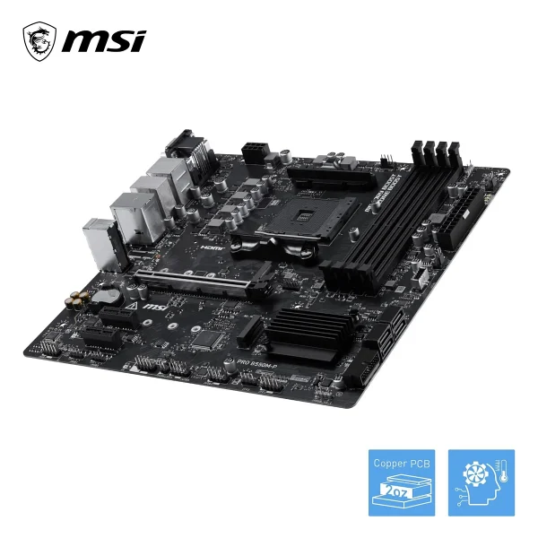 MSI Pro B550M-P AMD AM4 DDR4 Micro ATX Anakart - Görsel 3