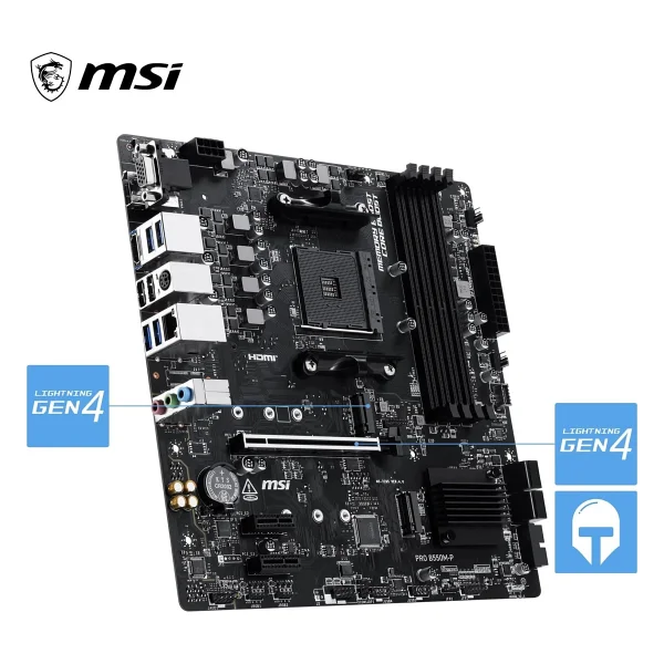 MSI Pro B550M-P AMD AM4 DDR4 Micro ATX Anakart - Görsel 4