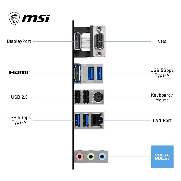MSI Pro B550M-P AMD AM4 DDR4 Micro ATX Anakart - Görsel 5