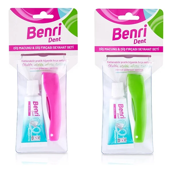 Benri Dent Diş Macunu Diş Fırçası Seyahat Seti (Asortili) - Görsel 2