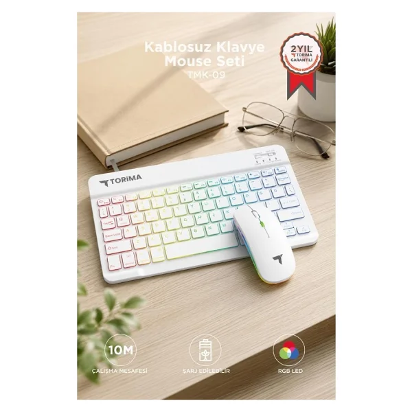 Torima TMK-09 Mavi RGB Kablosuz Klavye Mouse Seti - Görsel 7