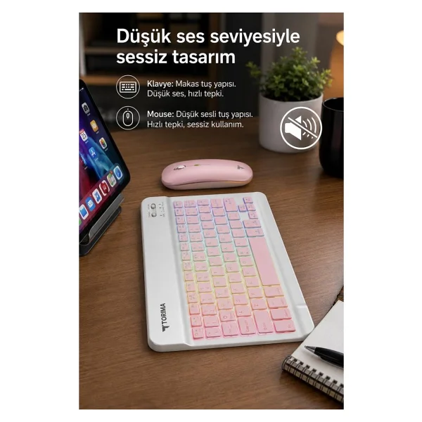 Torima TMK-09 Siyah RGB Kablosuz Klavye Mouse Seti - Görsel 3
