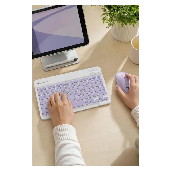 Torima TMK-09 Mor RGB Kablosuz Klavye Mouse Seti - Görsel 2