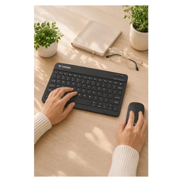 Torima TMK-04 Siyah TKL Kablosuz Klavye Mouse Seti - Görsel 2