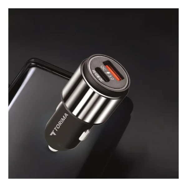 Torima C16 45 W Type-C Kablolu Hızlı Araç Şarj Aleti - Görsel 3
