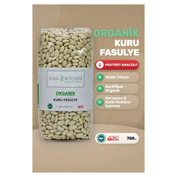 Soul Kitchen Organik Kuru Fasulye 750 gr - Görsel 9