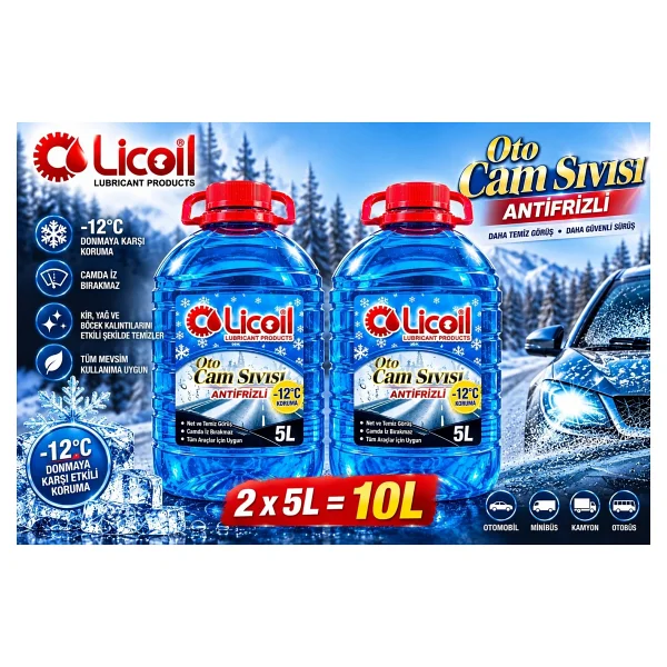 Licoil -12 Derece 5 lt 2'li Antifrizli Oto Cam Suyu - Görsel 2