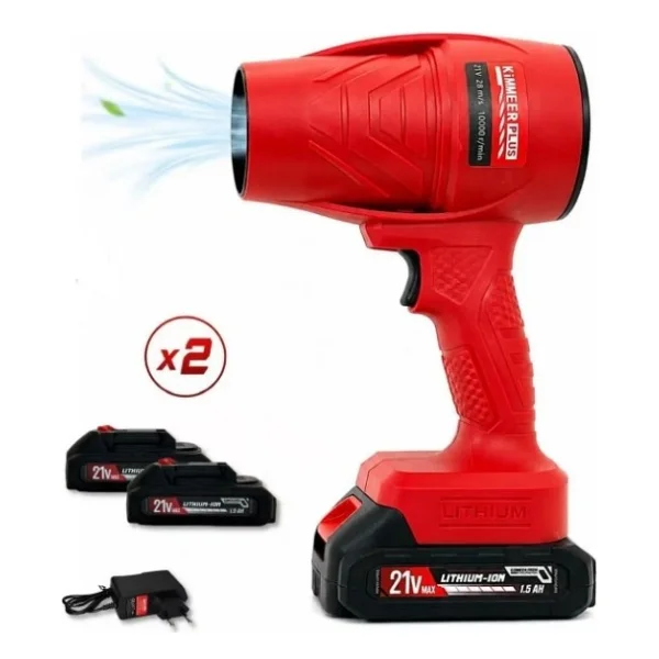 KİMMEER PLUS 21V Turbo Hava Üfleyici Fan, Yaprak Üfleme, Araba ,Cam ,Su Lekeleri Kurulama Fanı - Görsel 2