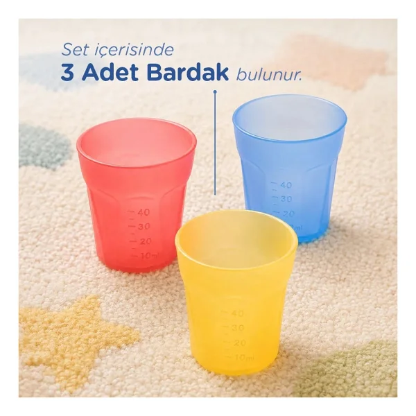 Wee Baby 3'lü Mini Bebek Bardakları - Görsel 3