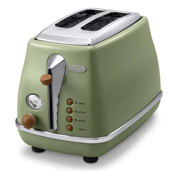 Delonghi CTOV 2103.GR Icona Vintage Yeşil Ekmek Kızartma Makinesi - Görsel 6