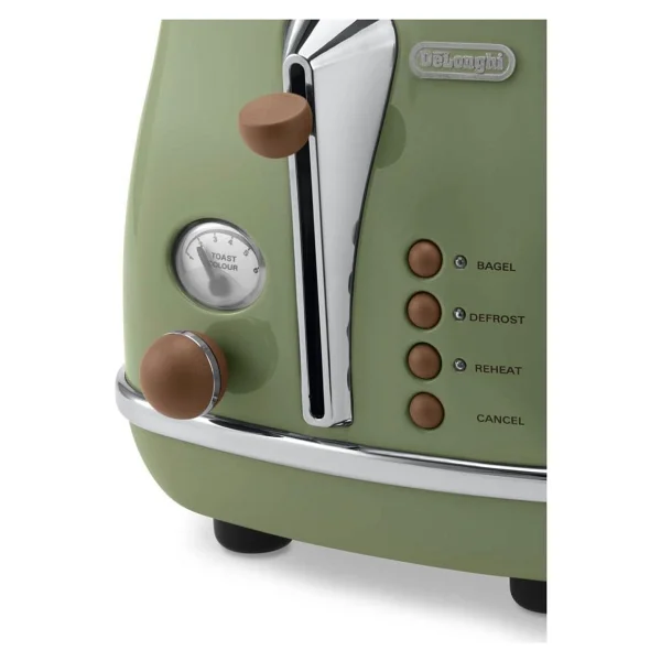 Delonghi CTOV 2103.GR Icona Vintage Yeşil Ekmek Kızartma Makinesi - Görsel 2