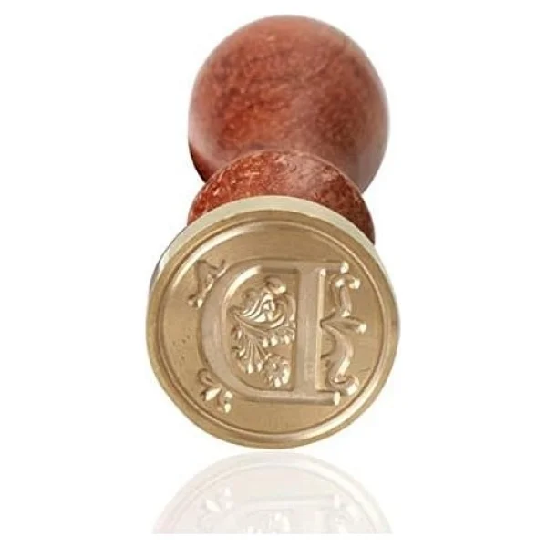 Retro Mektup Mühürü Damga D Harfi + 30 Adet Mühür Mumu + Eritme Kaşığı - Görsel 3