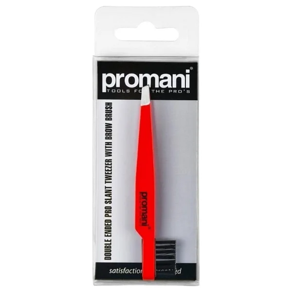 Promani PR-929 Eğik Uçlu Kaş Fırçalı Cımbız - Görsel 6