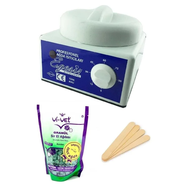 Sir Ağda Makinesi +azulen Soyulabilen Boncuk Ağda + Spatula Seti Original - Görsel 2