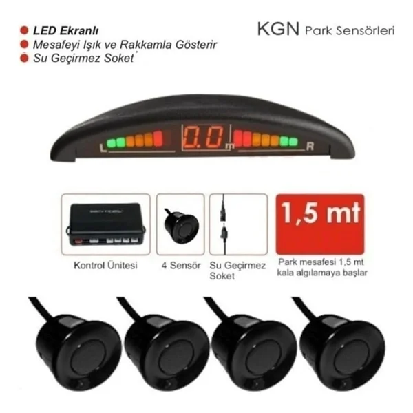 Led Ekranlı Park Sensörü 18 Mm Siyah Göz - Görsel 4
