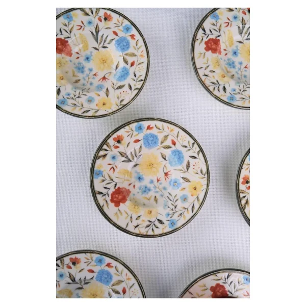 tabakevi Tabak Evi Porselen Fiori Çay Tabağı Seti 12cm 6 Parça BNS6CTPRS1217 - Görsel 3
