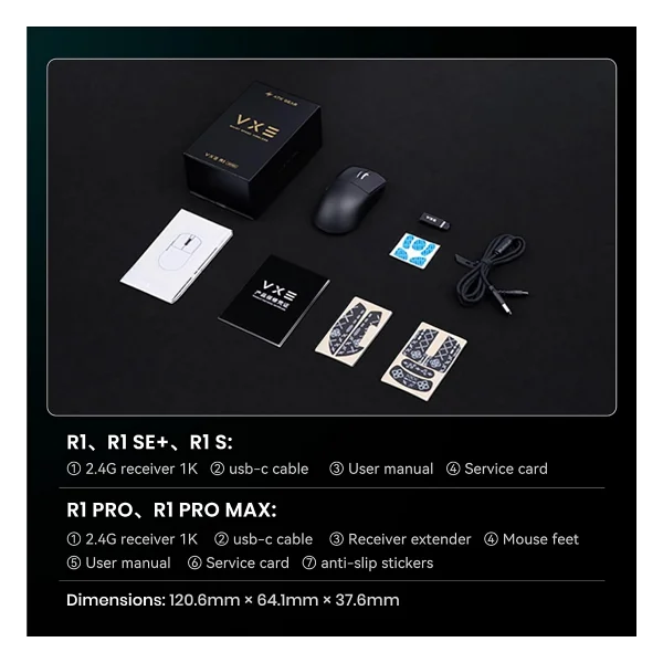 Vxe Dragonfly R1 SE Plus Beyaz Şarjlı Optik Kablolu/Kablosuz Oyuncu Mouse - Görsel 2