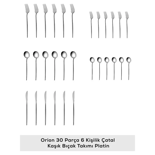 Karaca Orion Rainbow 30 Parça 6 Kişilik Çatal Kaşık Bıçak Takımı - Görsel 9