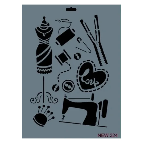 Rich New Seri N-324 Stencil 35X25 cm - Tek ebat - 001-Renkli - Görsel 2