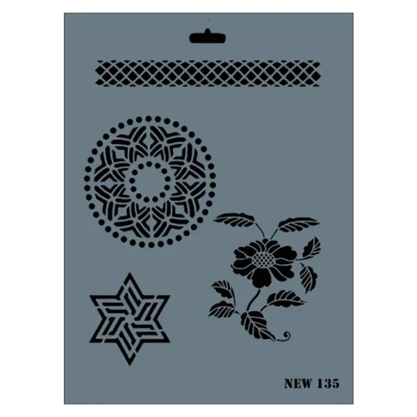 Rich New Seri N-135 Stencil 35X25 cm - Tek ebat - 001-Renkli - Görsel 2