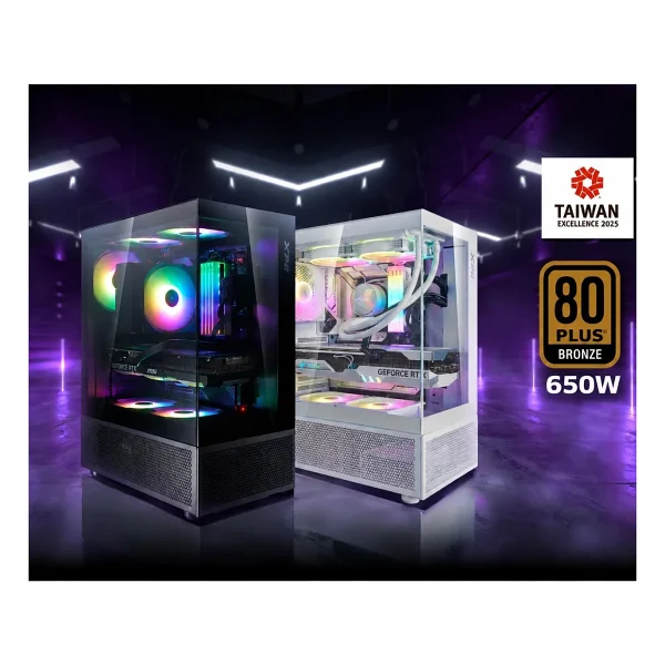 XPG InvaderX Mini Siyah 650W 80+Bronze ATX Gaming (Oyuncu) Kasa - Görsel 7